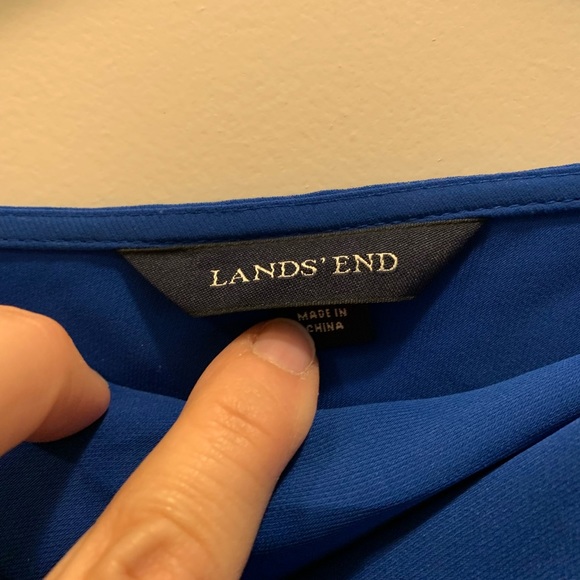 Lands' End Blue Women's Blouse - Picture 2 of 3